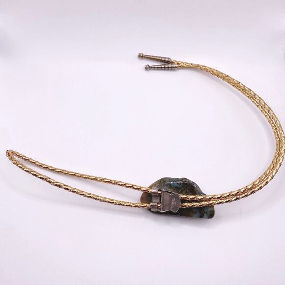 Vntg Bennett Native AmericanDesigner Bolo Tie Agate Large Stone and Claw 34” - Picture 5 of 10